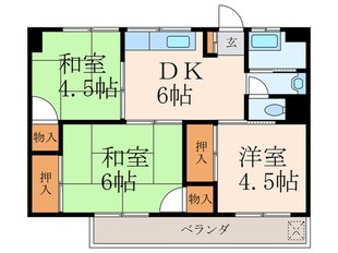 六甲ビルの物件間取画像